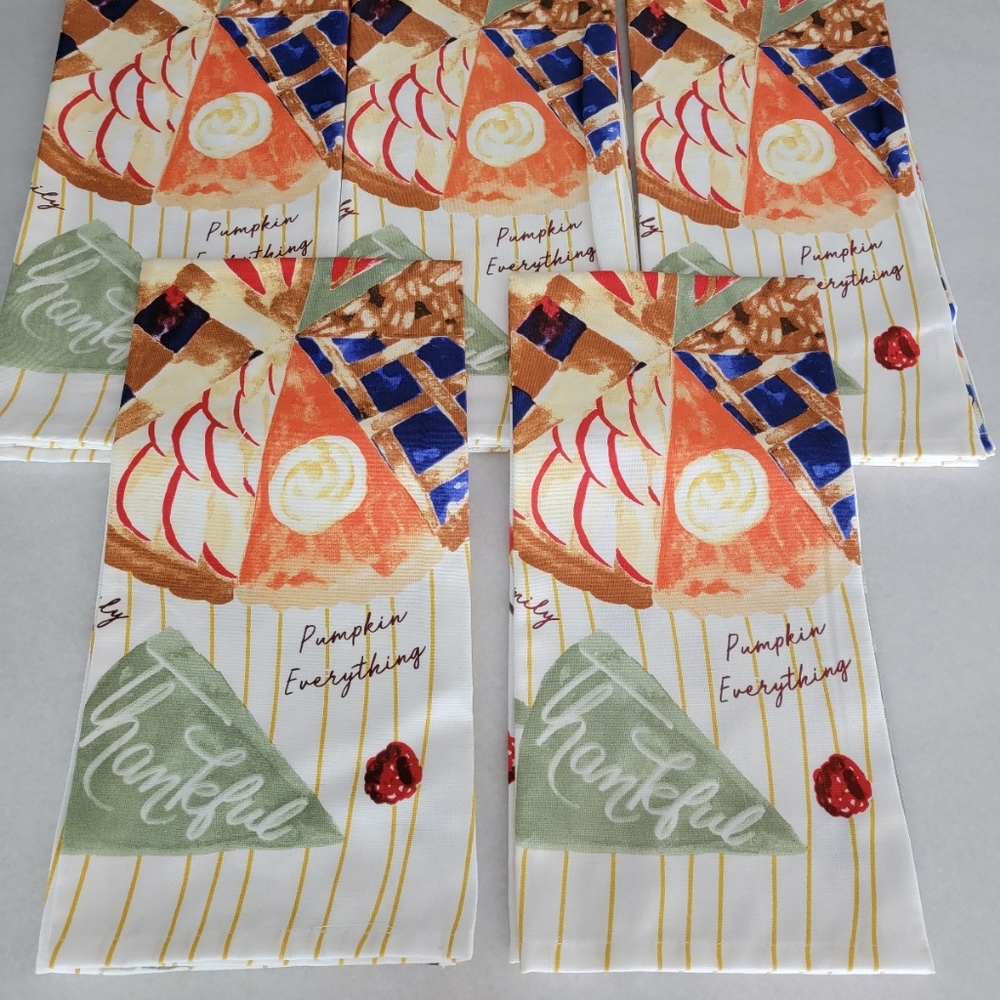 5-Pie Chart Dish Towels